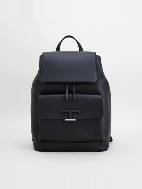 Tod's TIMELESS BACKPACK IN LEATHER MEDIUM - BLACK