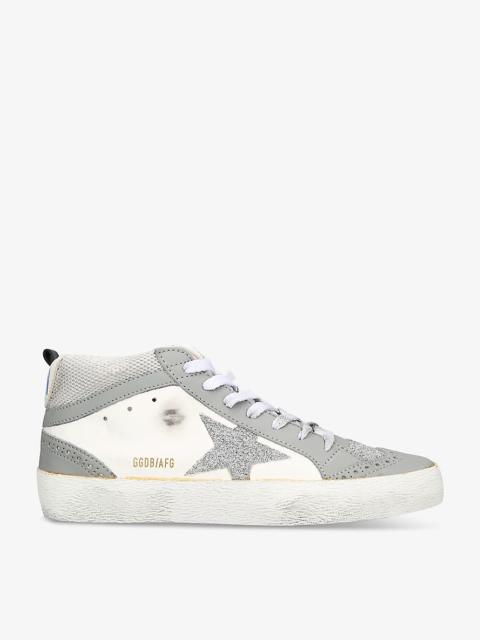 Mid Star 60467 logo-print leather mid-top trainers