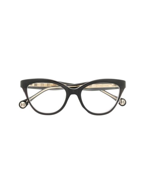 CAROLINA HERRERA logo cat-eye glasses