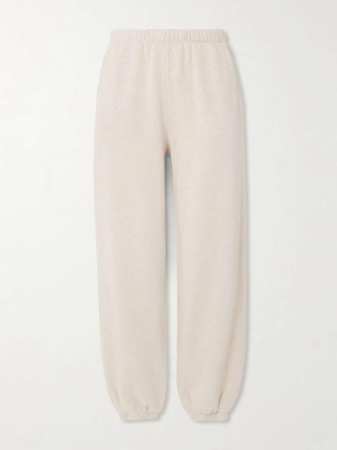 Cotton and cashmere-blend track pants