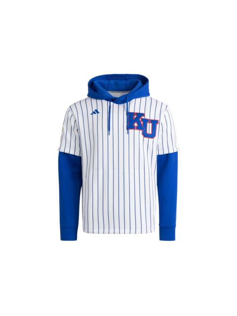 adidas adidas Jayhawks Hooded Jersey Kansas White Royal Blue