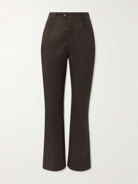 SAINT LAURENT Cotton-twill straight-leg pants