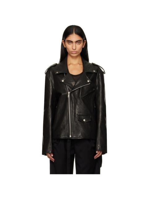 Ann Demeulemeester Black Anu Perfecto Leather Jacket