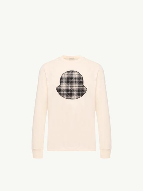 Moncler Check Panel Cotton Jersey T-Shirt