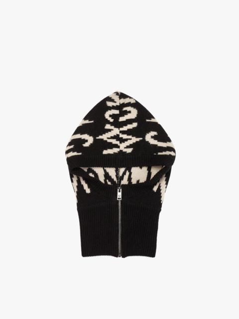 MCM Logo Jacquard Balaclava in Recycled Cashmere