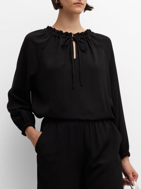 EMPORIO ARMANI Raglan-Sleeve Keyhole Parachute Top