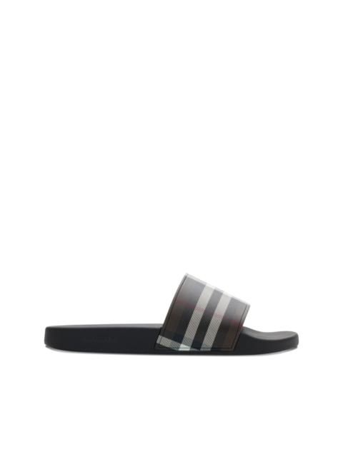 Burberry check-print slides