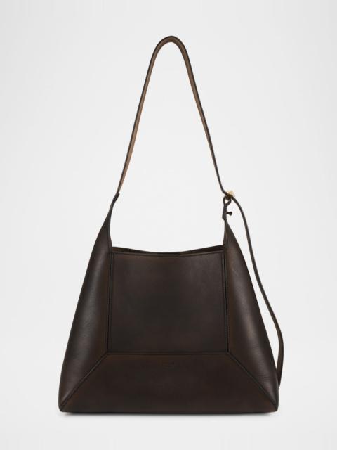 JIMMY CHOO Diamond Medium Brushed Leather Hobo Bag