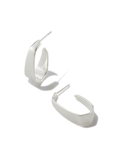 KENDRA SCOTT Cadence Hoop Earrings in Sterling Silver