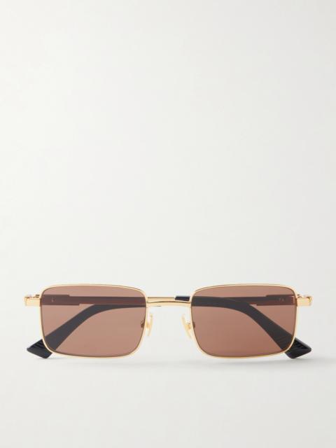 Bottega Veneta Square-frame Metal Sunglasses