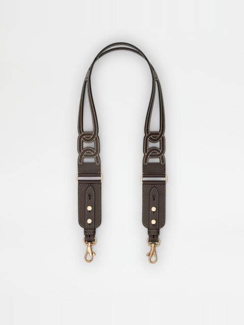 KATE SHOULDER STRAP IN LEATHER - BROWN