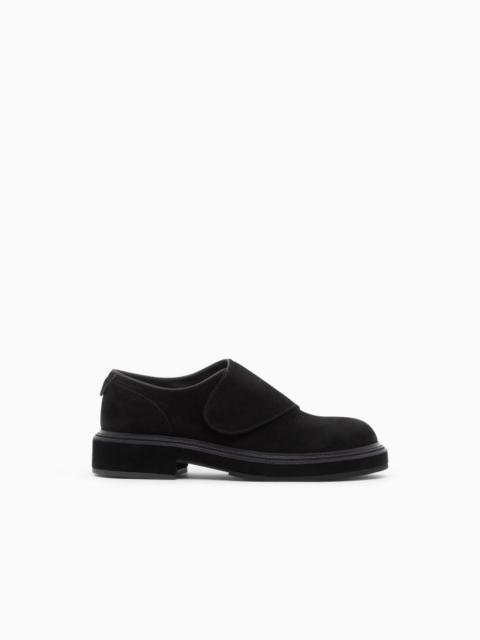 GIORGIO ARMANI SLIPPERS IN SUEDE WITH LEATHER LINING AND RUBBER SOLE