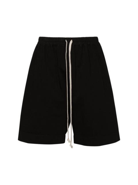 drawstring-waistband cotton track shorts