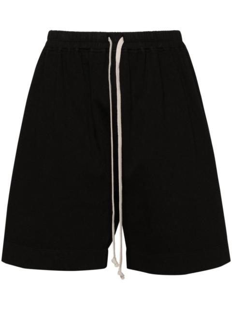 drawstring-waistband cotton track shorts