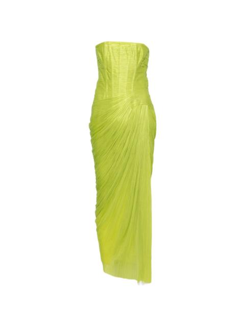 MARIA LUCIA HOHAN Ruby pleated strapless dress