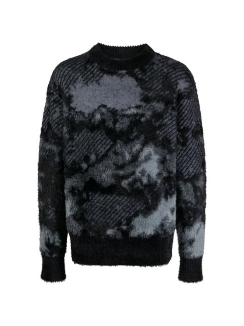 Landscape Painting-jacquard jumper