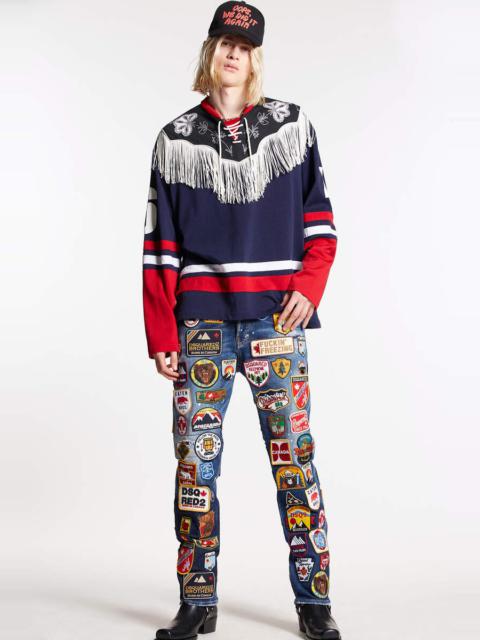 DSQUARED2 DARK WHITE SPRINKLE WASH 642 JEANS