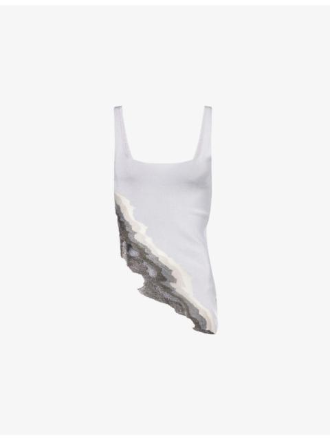 GRACE LING Flame Graphic-Print Stretch-Knit Tank Top