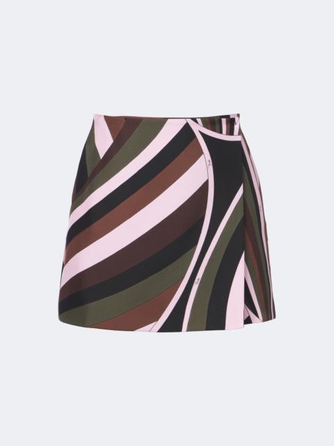 PUCCI Iride silk twill wrap skirt
