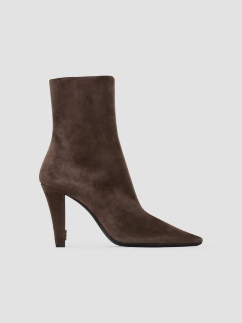 SAINT LAURENT Women's Jill Booties in Suede - Bear Brown