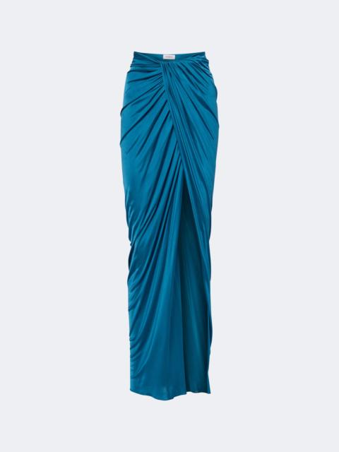 Balmain Draped satin maxi skirt