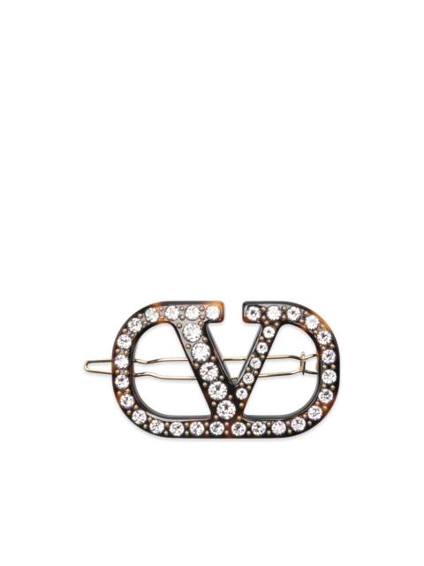 Valentino logo embellished hair accessory
