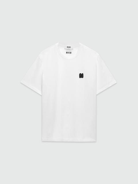 MSGM Jersey cotton T-shirt with "TheMwave"  patch