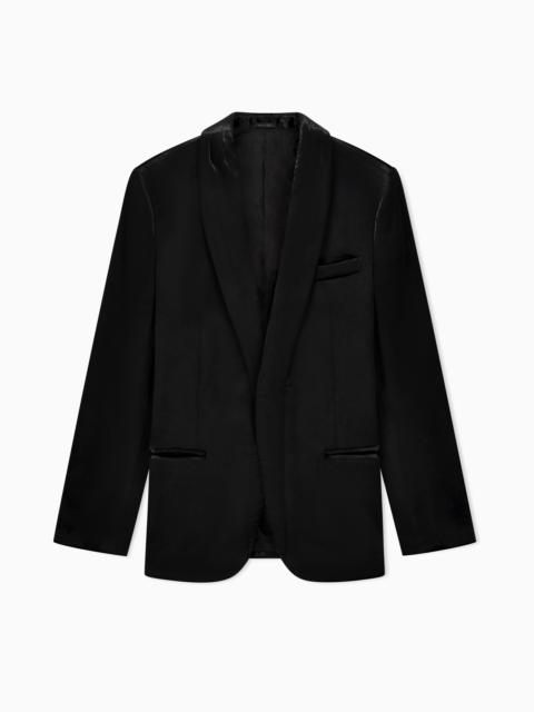 GIORGIO ARMANI SINGLE-BREASTED VELVET JACKET