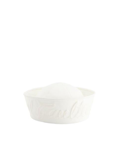 Jean Paul Gaultier logo-embossed topstitch hat