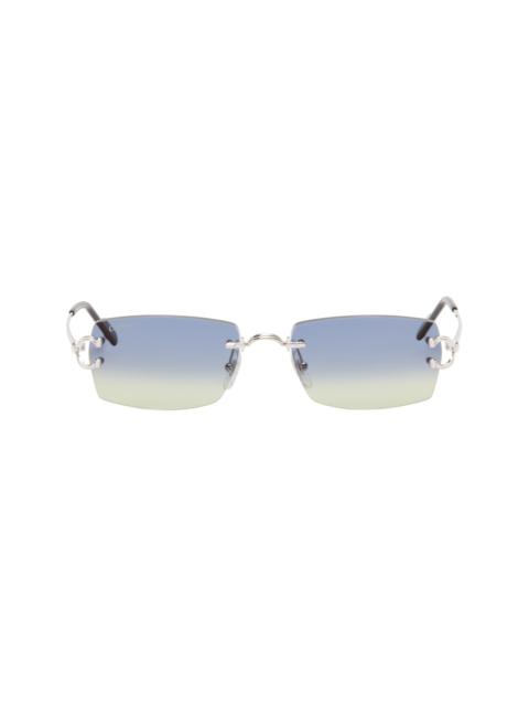 Cartier Silver Classic C Motif Sunglasses