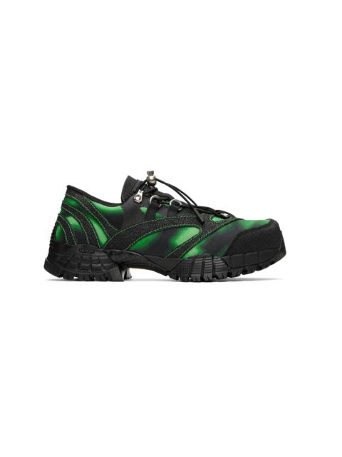 Andersson Bell Green & Black SFUMATURA Sneakers