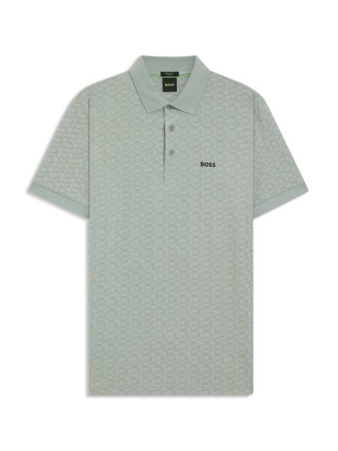PADDY POLO SHIRT IN STRETCH COTTON WITH PRINTED PATTERN