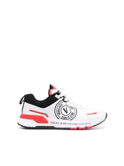 VERSACE JEANS COUTURE V Emblem lace-up sneakers