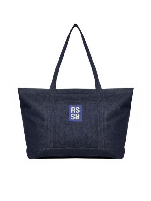 Raf Simons Logo Patch Denim Shopping Bag