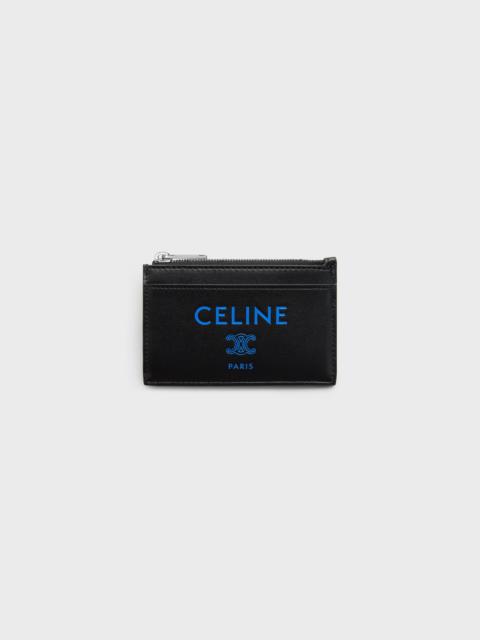 CELINE Zipped Card Holder IN SMOOTH LAMBSKIN