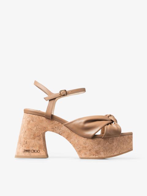 Heloise Wedge 95
Biscuit Nappa Leather Platform Sandals