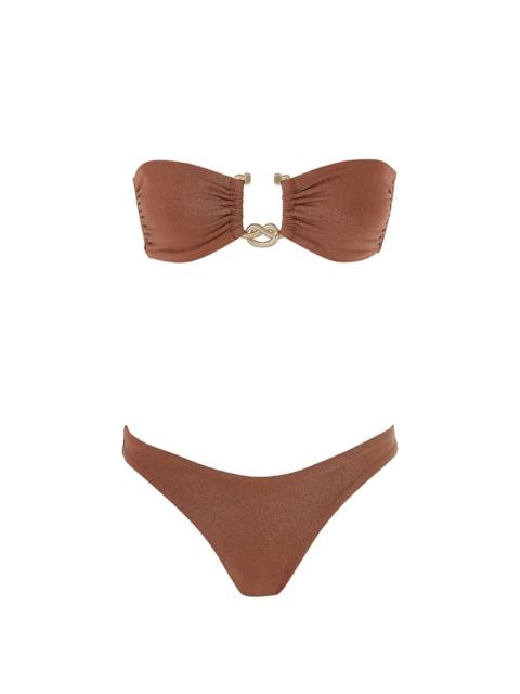 Zimmermann OTTIE METALLIC KNOT BIKINI