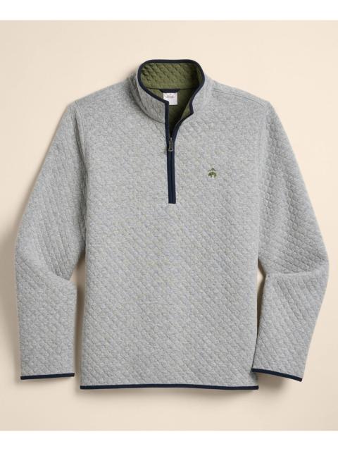 Brooks Brothers Cotton Blend Diamond-Quilted Quarter-Zip