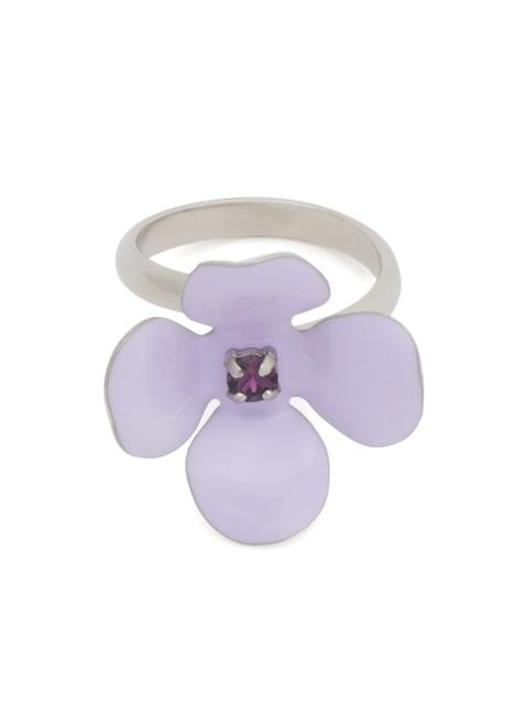 Marni purple enamel daisy ring