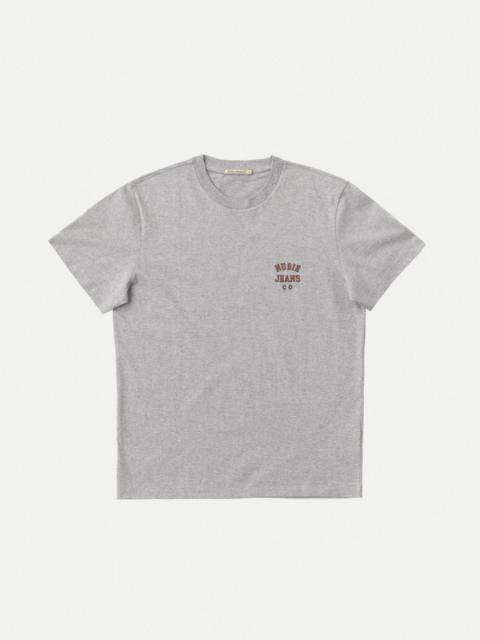 Nudie Jeans Roy Logo Tee Greymelange