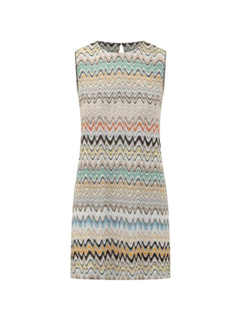 Missoni zigzag-knit sleeveless mini dress