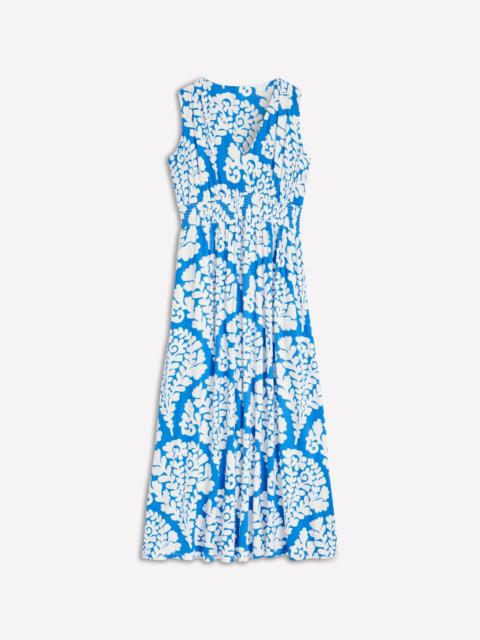 BODEN Paloma Jersey Maxi Dress-Cerulean Blue, Blossomy