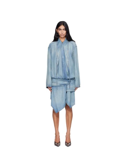 Diesel Blue De-Tilora-S Denim Midi Dress