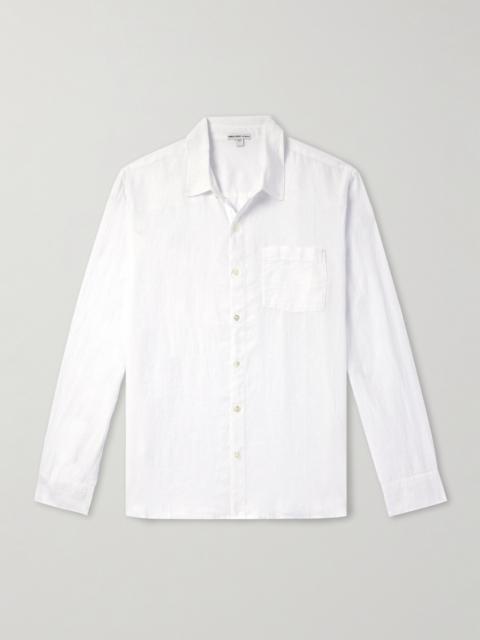 JAMES PERSE Garment-Dyed Linen Shirt