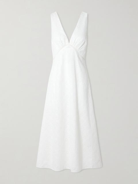 FAITHFULL Maya Broderie Anglaise Midi Dress