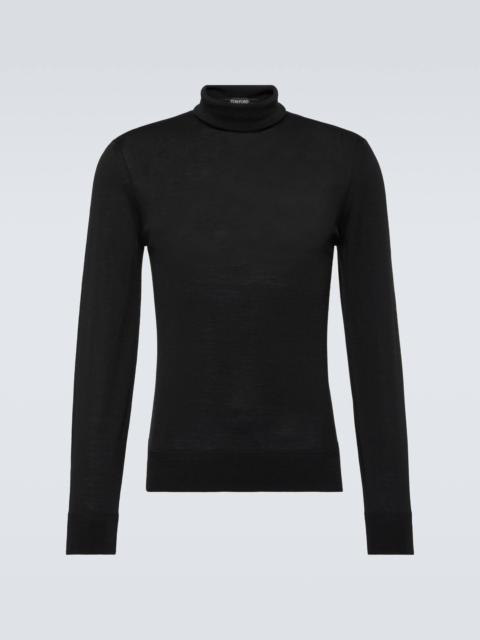 Wool turtleneck sweater