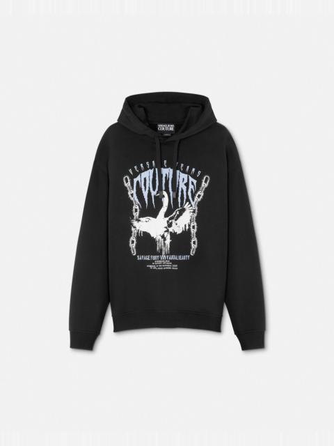 VERSACE JEANS COUTURE Swan Lake Loose-Fit Hoodie