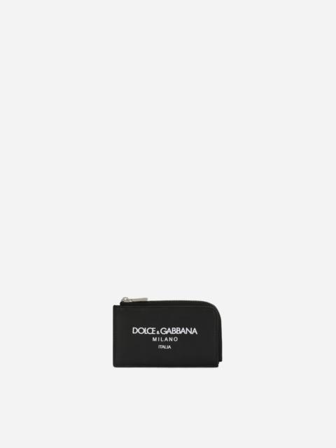 Dolce & Gabbana Calfskin card holder with logo