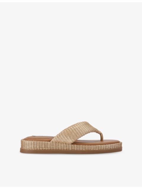 STEVE MADDEN Bella Metallic-Woven Sandals