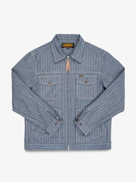 Iron Heart IHJ-164-BLU 10.5OZ HERRINGBONE WORK JACKET - INDIGO
